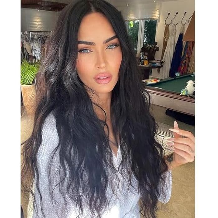 DILLARDS Long Wavy Black Synthetic Wig, Natural Looking Hair, Heat Resistant, 60 Cm Length - Image 1